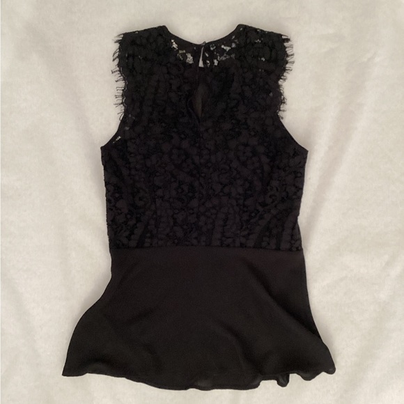 Michael Kors Black Sleeveless Lace Top, Size 2 - Picture 2 of 7